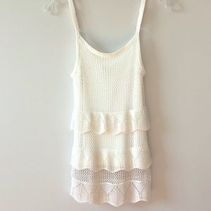 WHBM: elegant crocheted, lined top